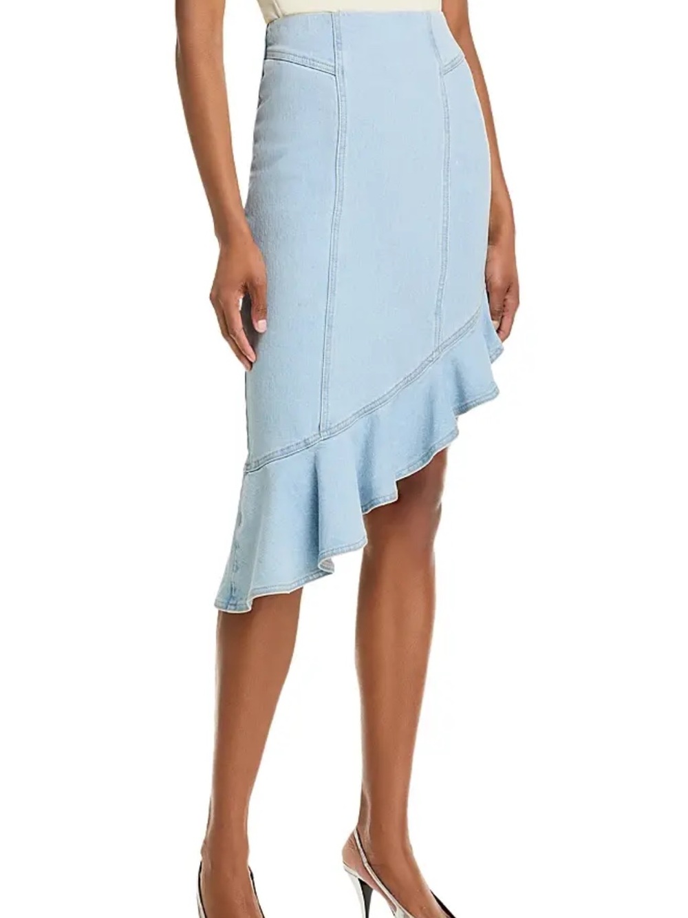 GENERATION LOVE Sable Cascade Denim Skirt with stretch size 8/29 women's NWT - Picture 6 of 13